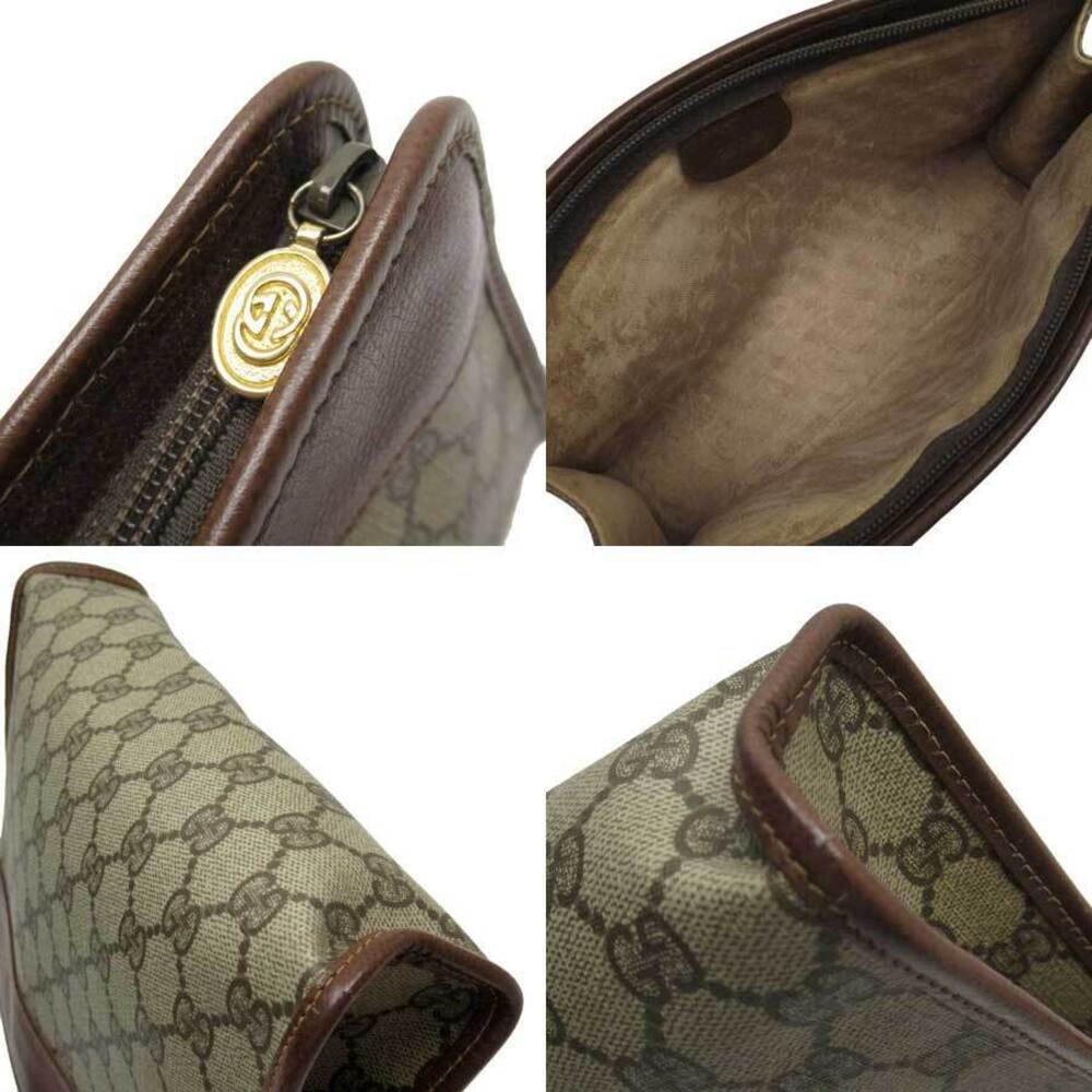 Gucci Tan brown classic bag Shoulder leather GG Supreme clutch Beige